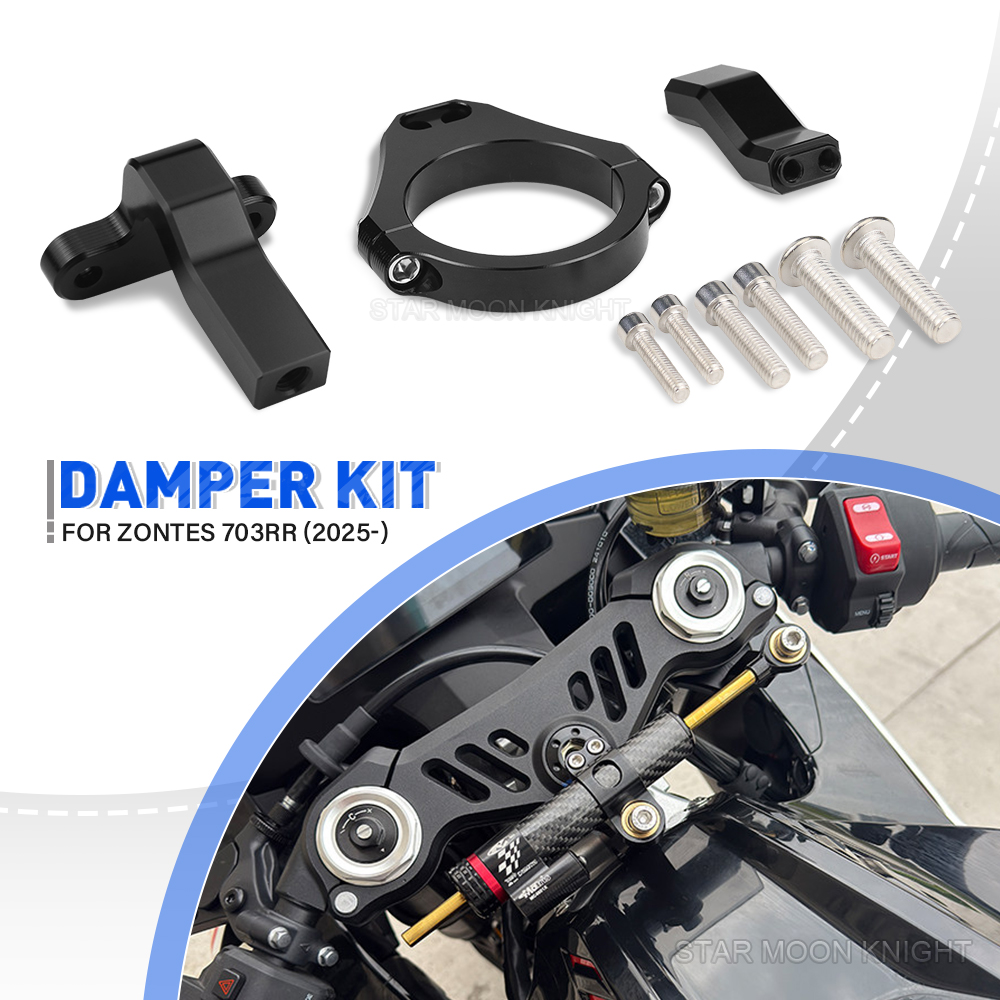Steering Damper Stabilizer Kit Cnc - حامل مخمد التوجيه للدراجات النارية لـ