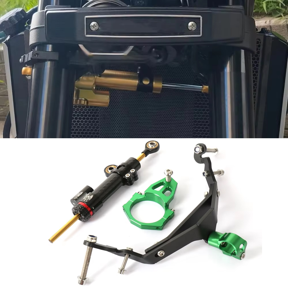 ملحقات جديدة للدراجات النارية  - مراجعة Steering Damper Stabilizer Kit Cnc وسعره