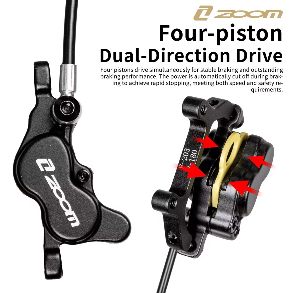 مجموعة فرامل قرصية هيدروليكية  - مراجعة Zoom Hydraulic Brake 4 Piston E-Scooter وسعره